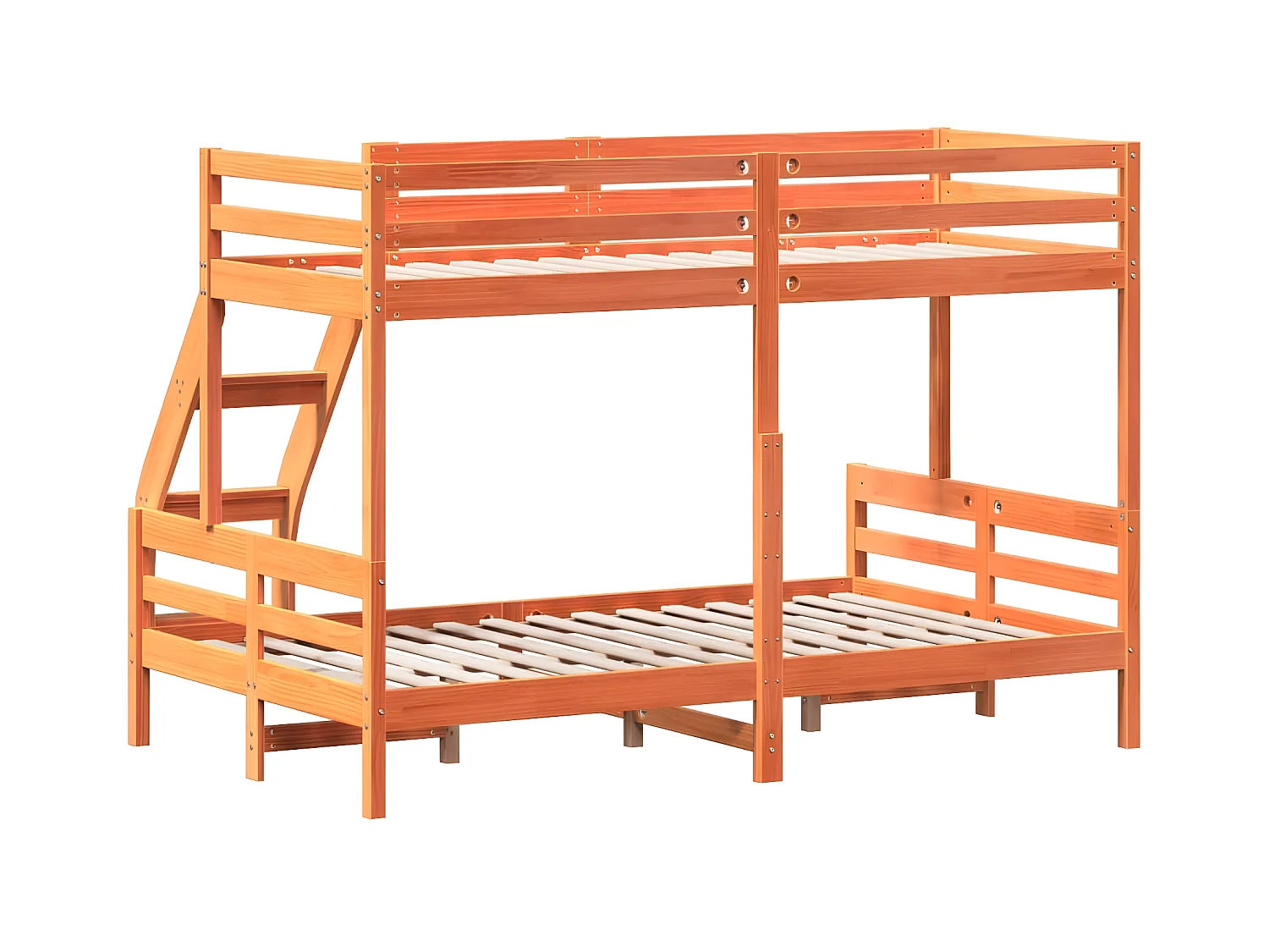 Beliche 90x200/120x200 cm madeira de pinho maciço castanho-mel