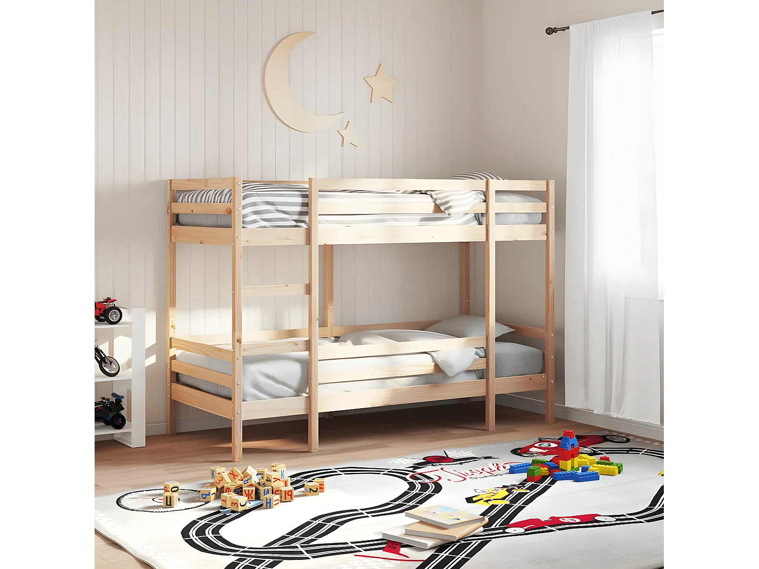 Lit superposé 90x200 cm Bois de pin massif