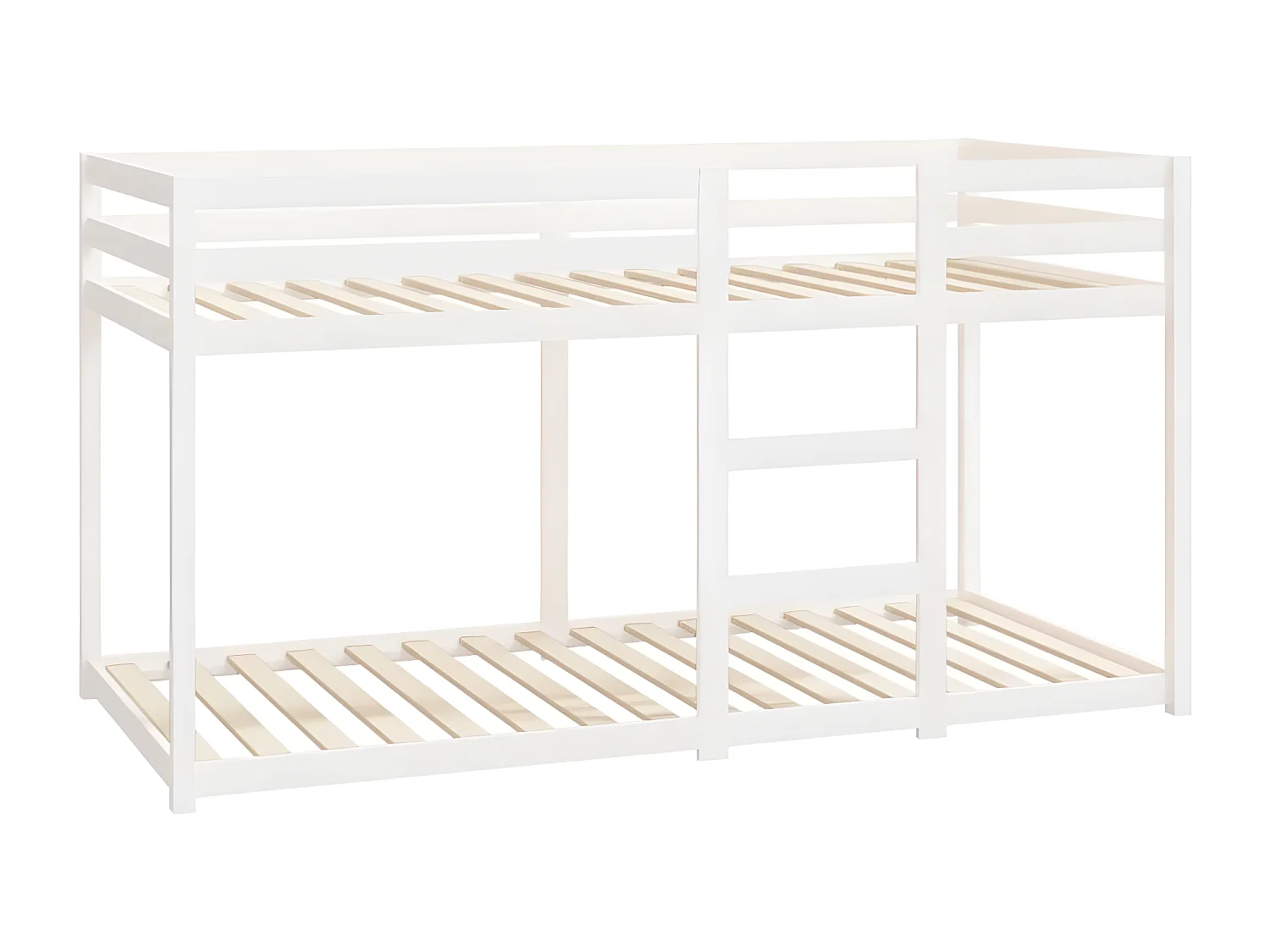 Lit superposé Blanc 90x200 cm Bois de pin massif