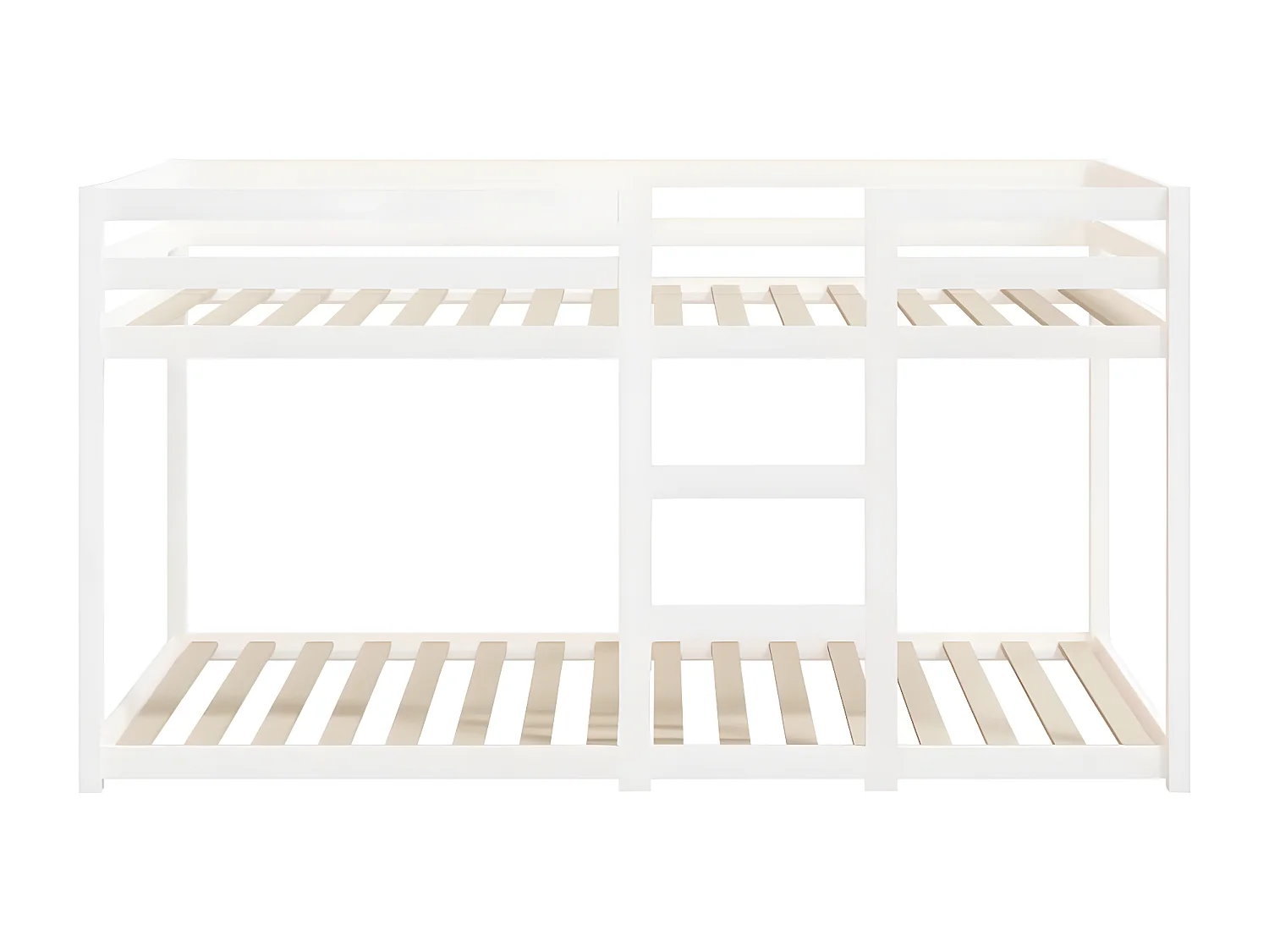 Lit superposé Blanc 90x200 cm Bois de pin massif