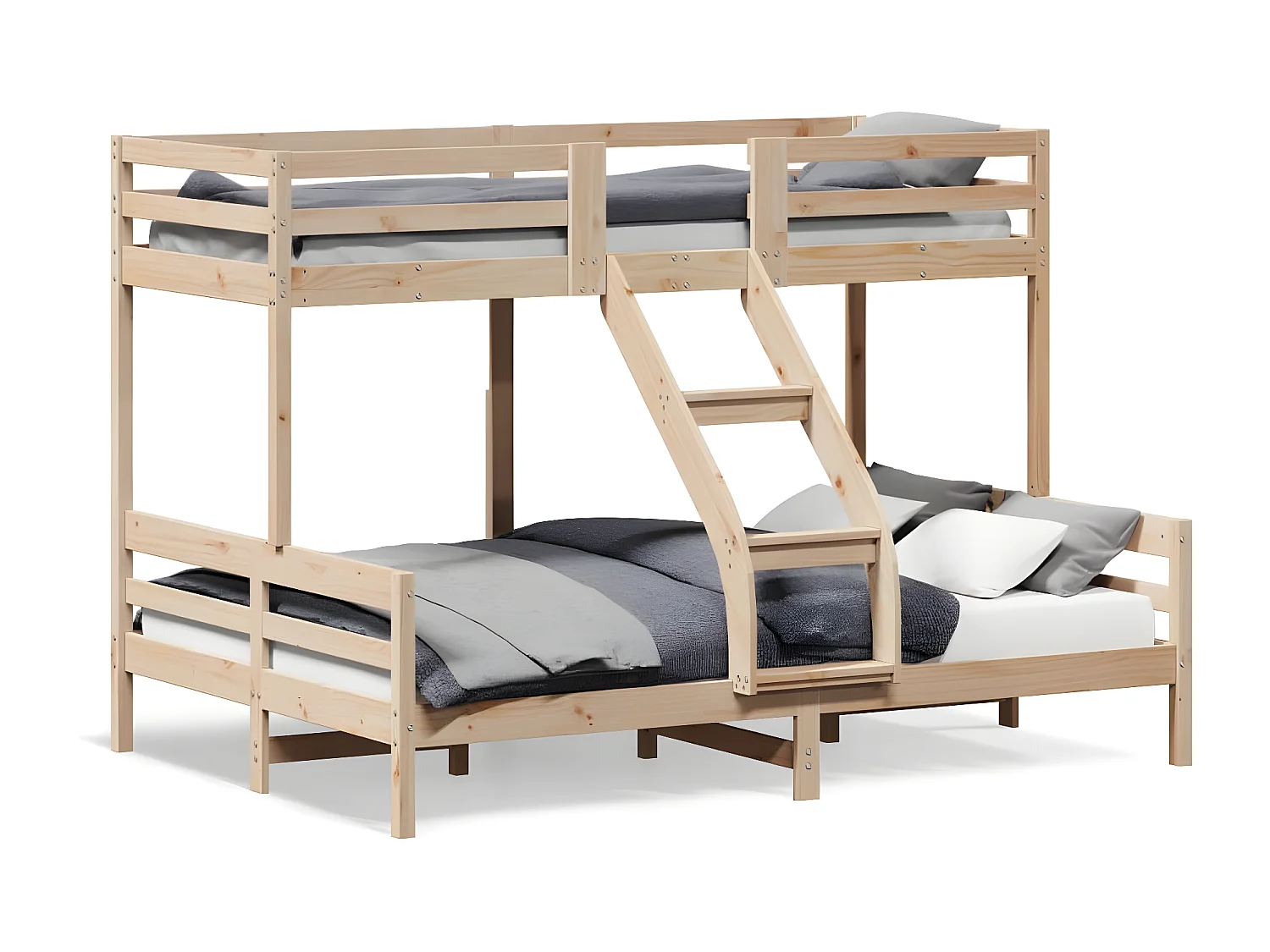 Lit superposé 80x200/140x200 cm bois de pin massif