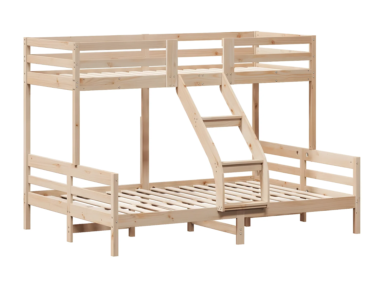 Lit superposé 80x200/140x200 cm bois de pin massif