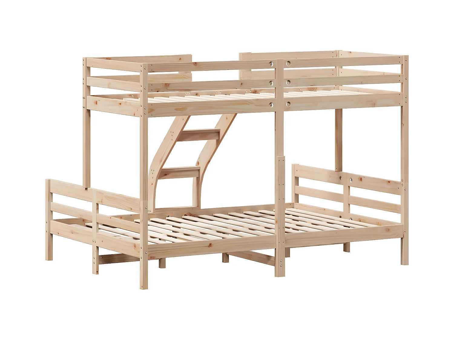 Litera de madera maciza de pino 80x200/140x200 cm