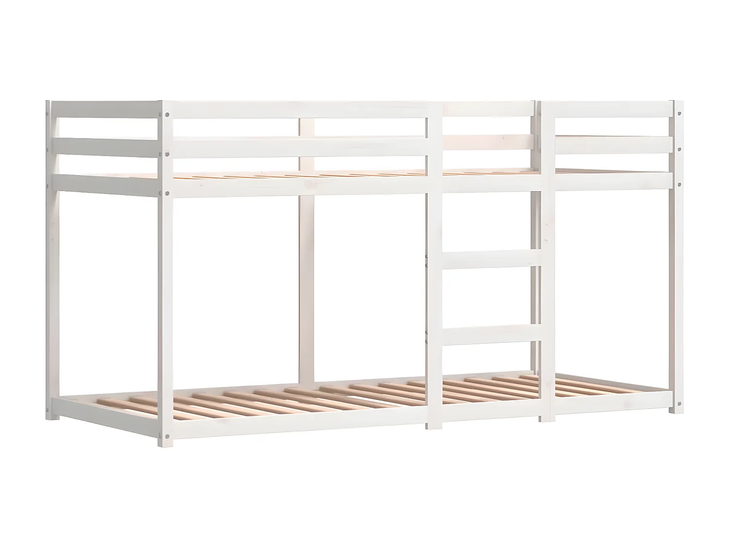 Lit superposé avec rideaux rose 90x190 cm bois pin massif