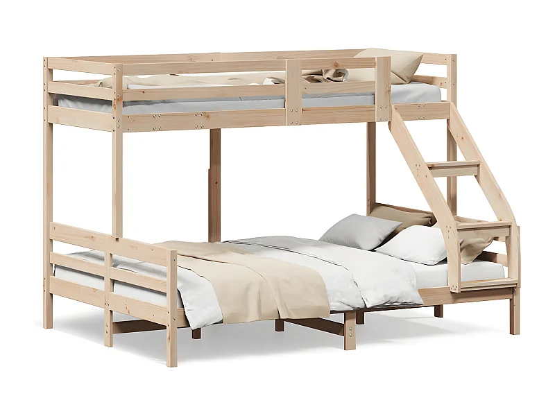 Lit superposé 90x200/140x200 cm bois de pin massif