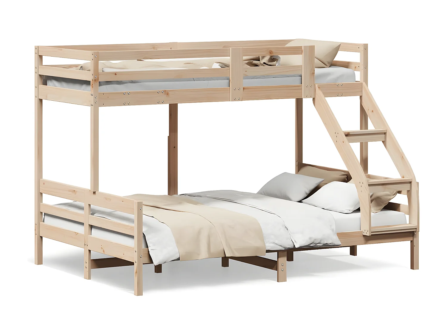 Lit superposé 90x200/140x200 cm bois de pin massif