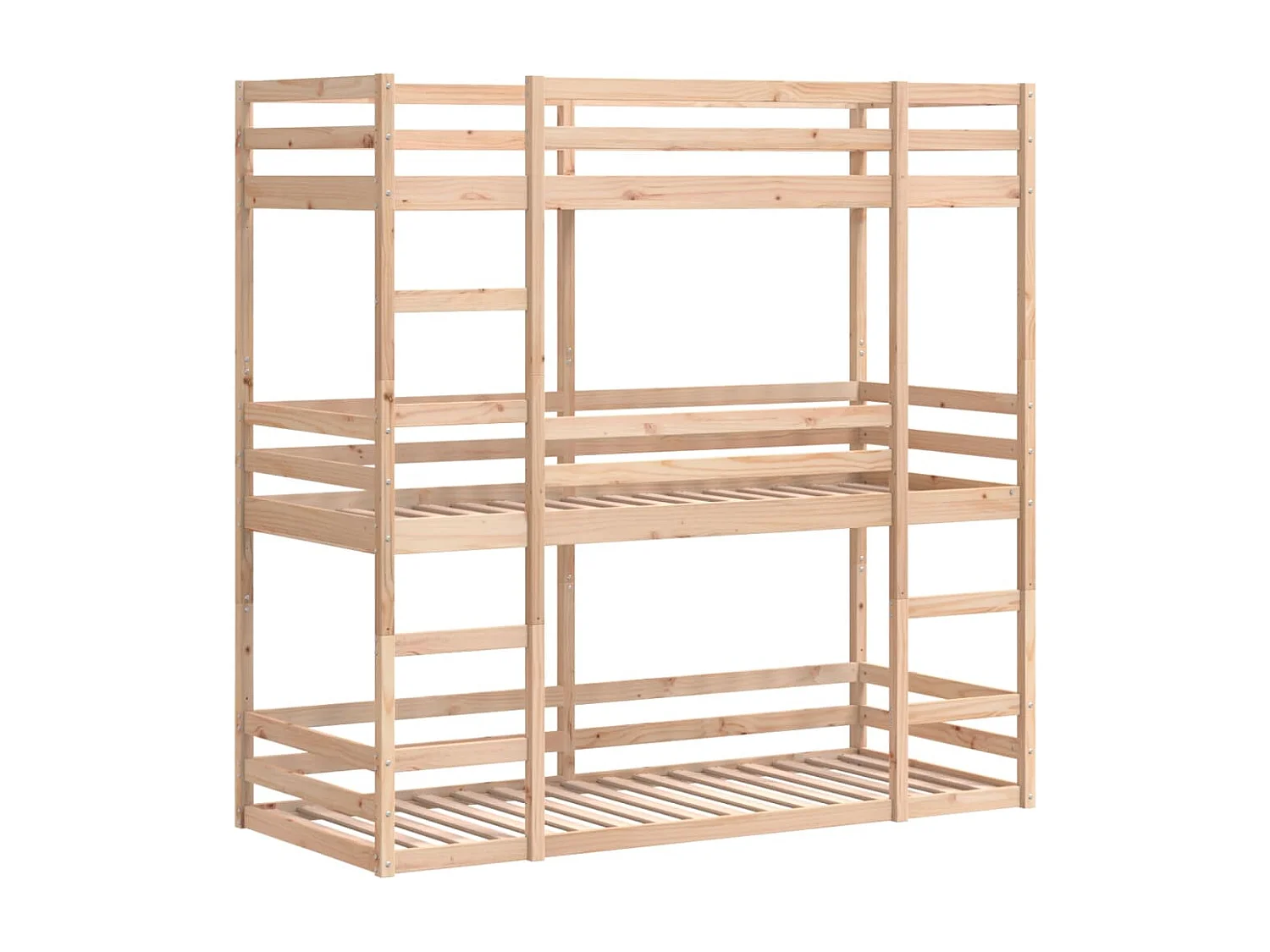 Lit superposé triple 80x200 cm bois de pin massif