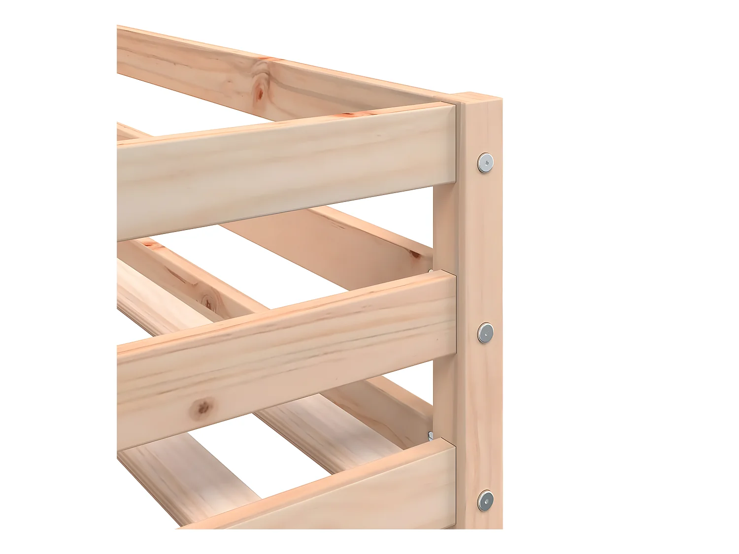 Lit superposé avec rideaux bleu 80x200 cm bois pin massif