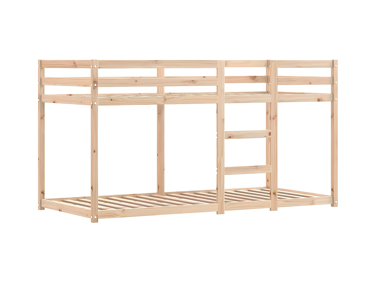 Lit superposé avec rideaux bleu 80x200 cm bois pin massif