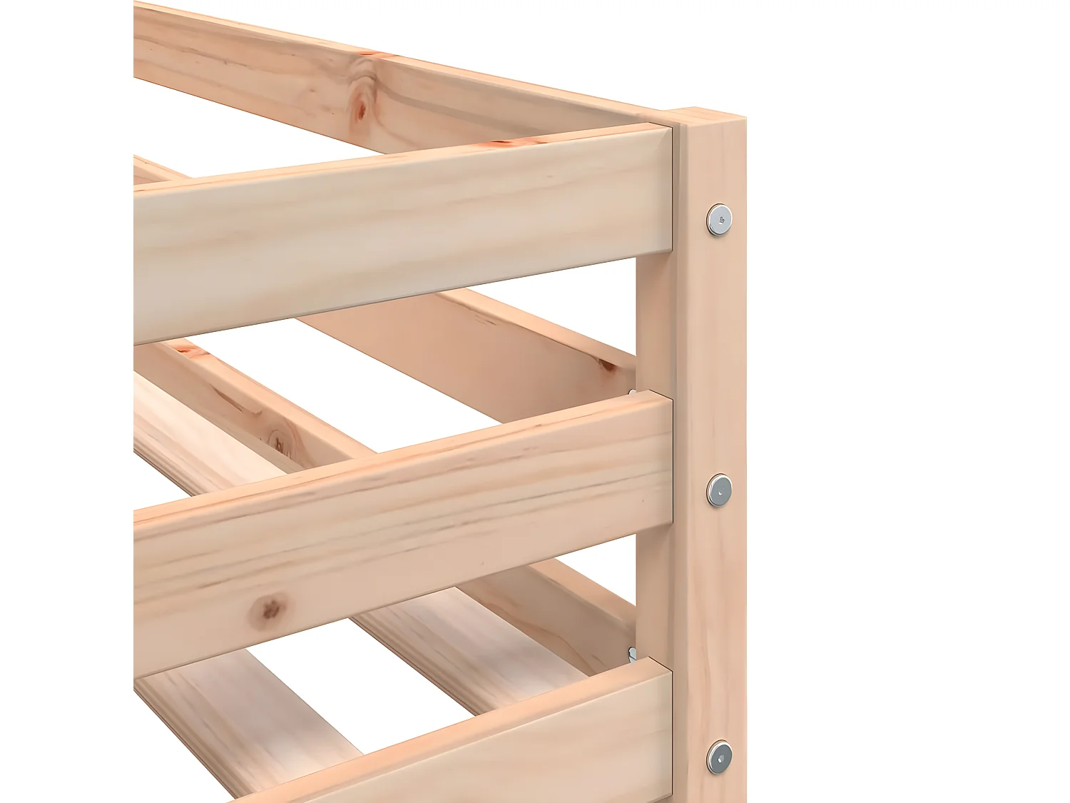 Lit superposé avec rideaux bleu 80x200 cm bois pin massif