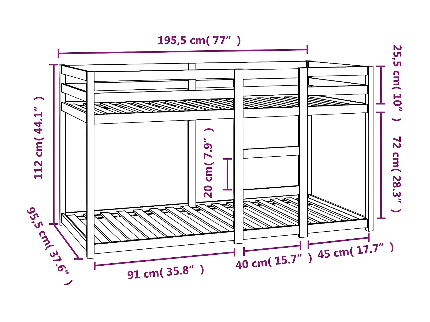 Beliche 90x190 cm madeira de pinho maciça branco