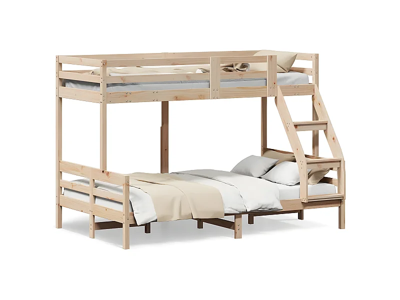 Litera de madera maciza de pino 90x200/120x200 cm