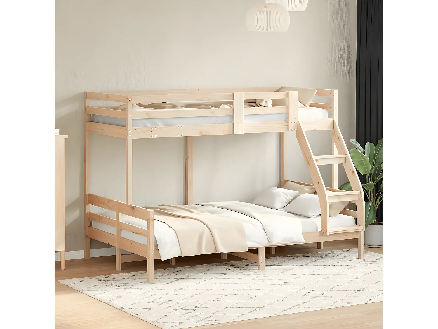 Lit superposé 90x200/120x200 cm bois de pin massif