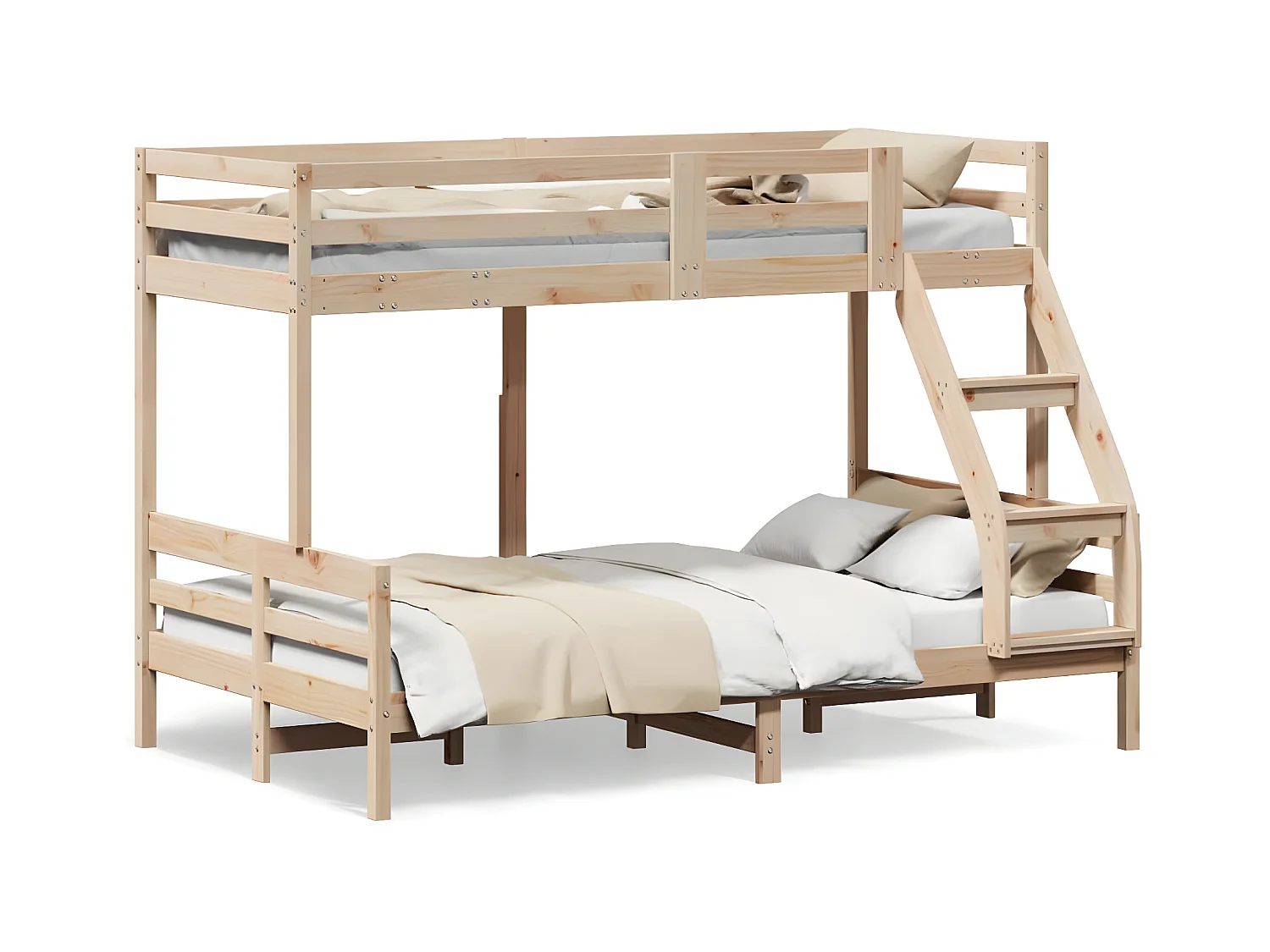 Lit superposé 90x200/120x200 cm bois de pin massif