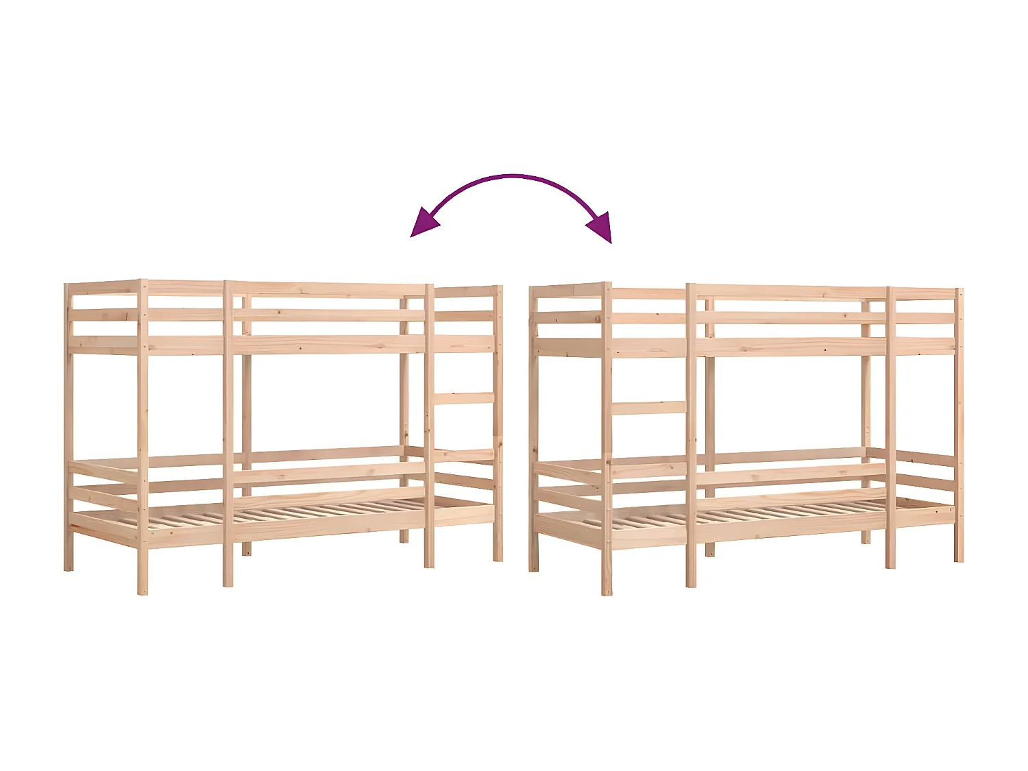 Lit superposé 90x190 cm Bois de pin massif