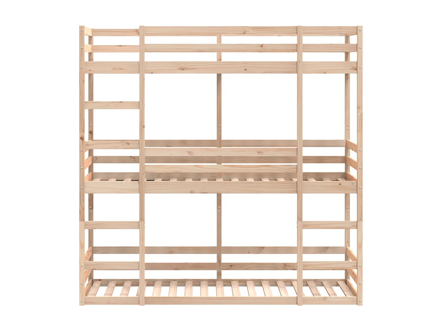 Lit superposé triple 90x200 cm bois de pin massif