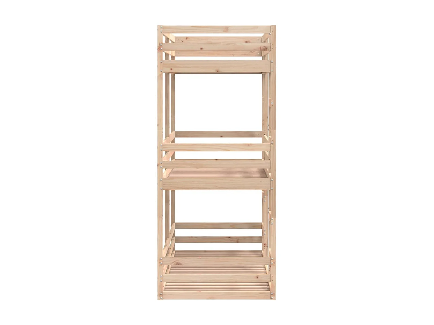 Lit superposé triple 90x200 cm bois de pin massif