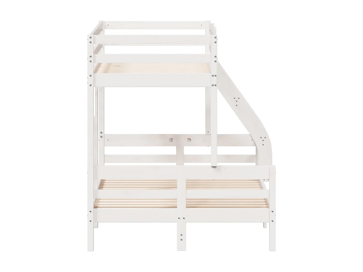 Lit superposé 80x200/120x200 cm blanc bois de pin massif