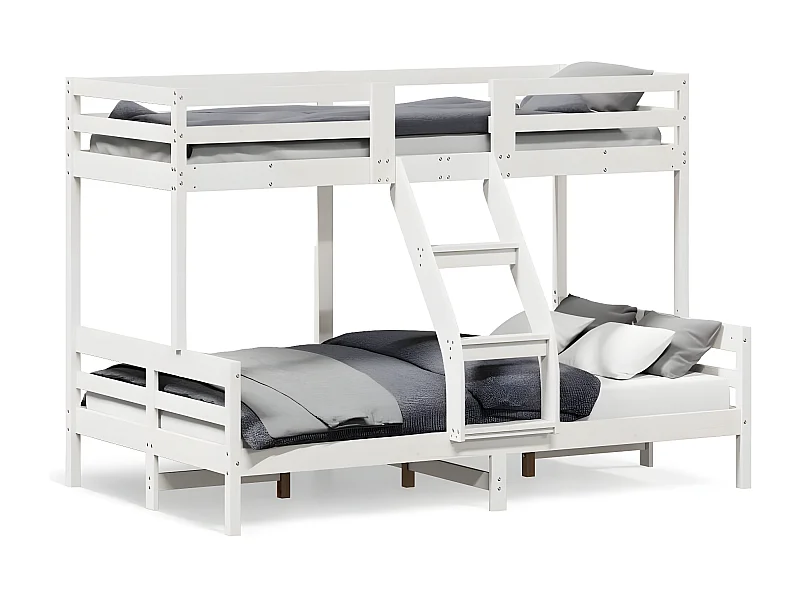 Litera de madera maciza de pino blanco 90x200/120x200 cm