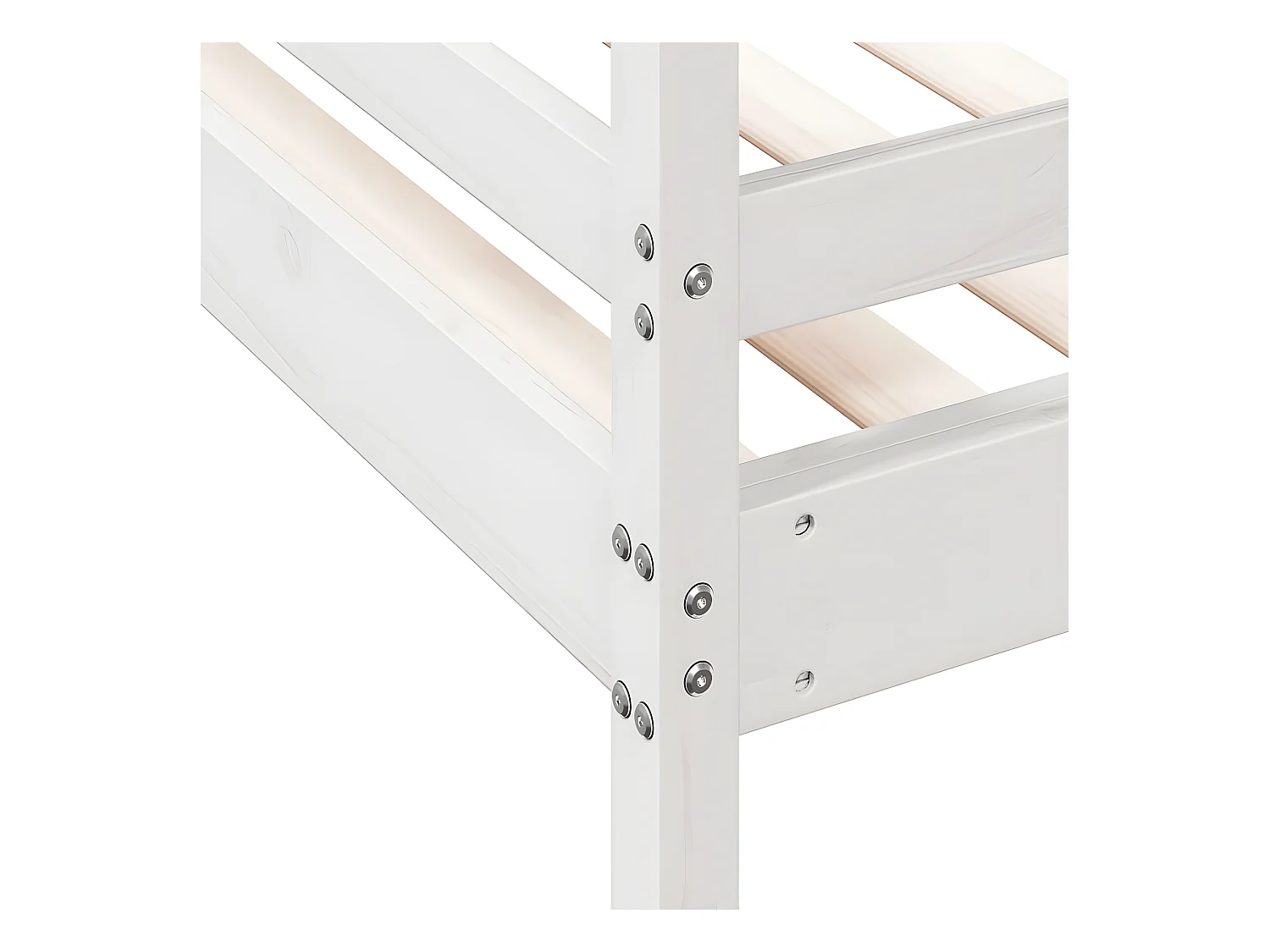 Lit superposé 90x200/120x200 cm blanc bois de pin massif