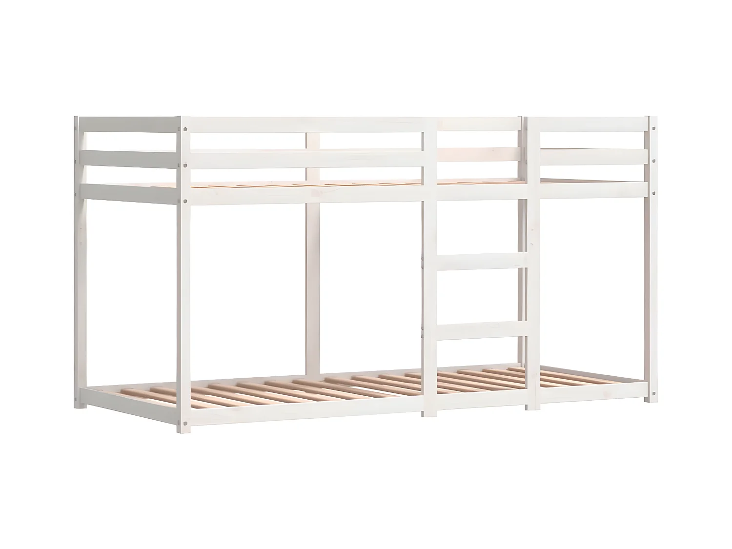 Lit superposé avec rideaux bleu 75x190 cm bois pin massif