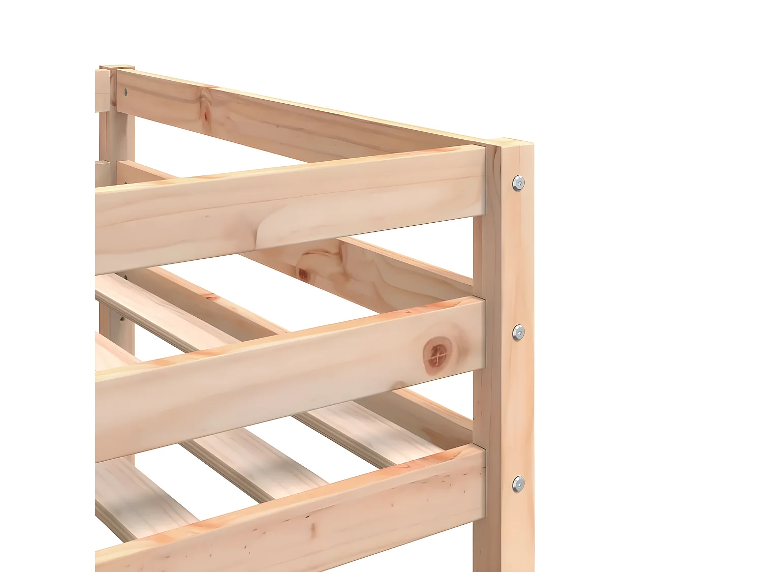 Litera triple de madera maciza de pino 90x200 cm