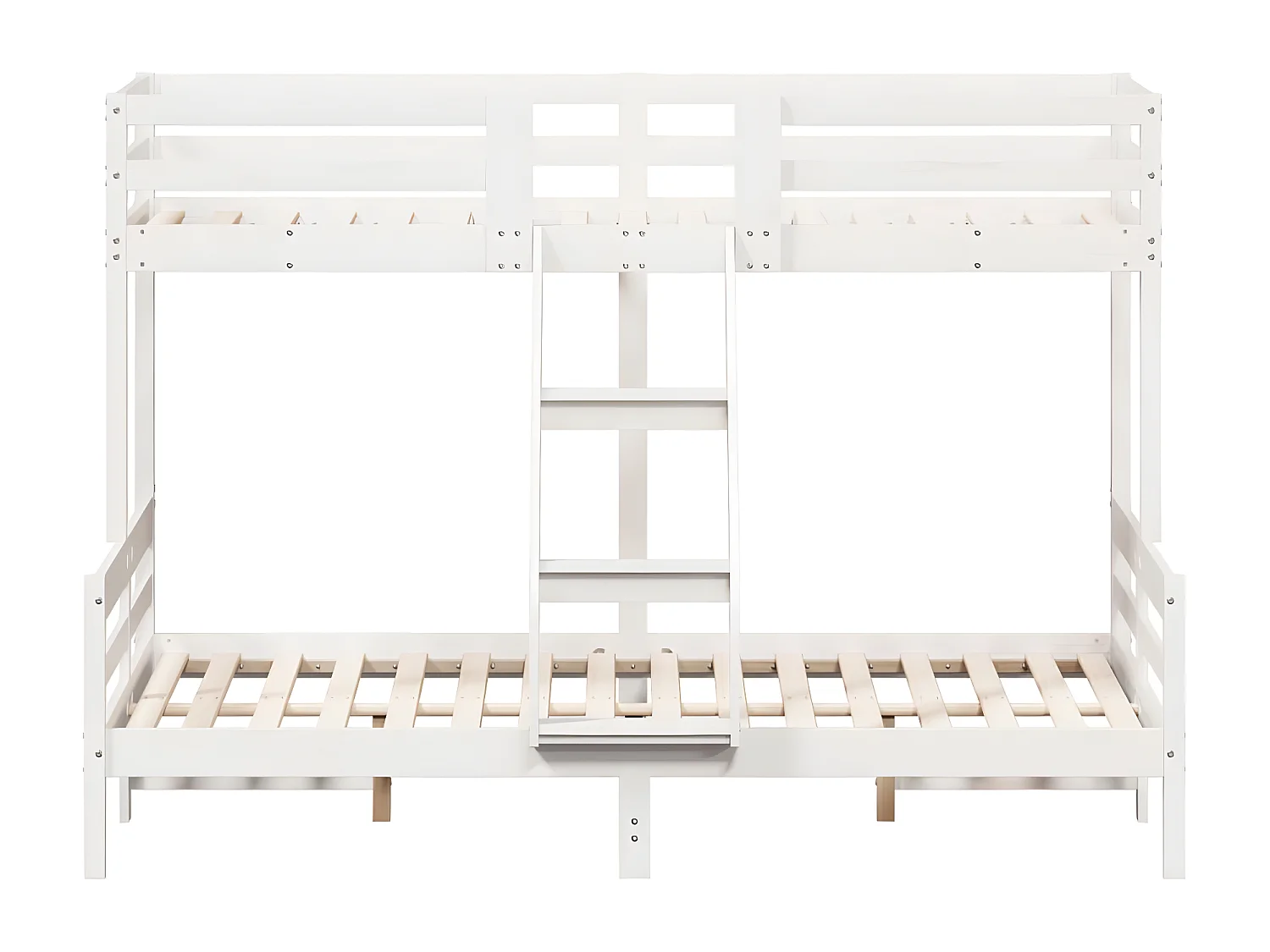 Lit superposé 90x200/140x200 cm blanc bois de pin massif