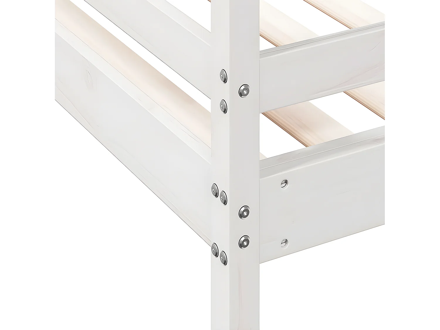 Lit superposé 90x200/140x200 cm blanc bois de pin massif