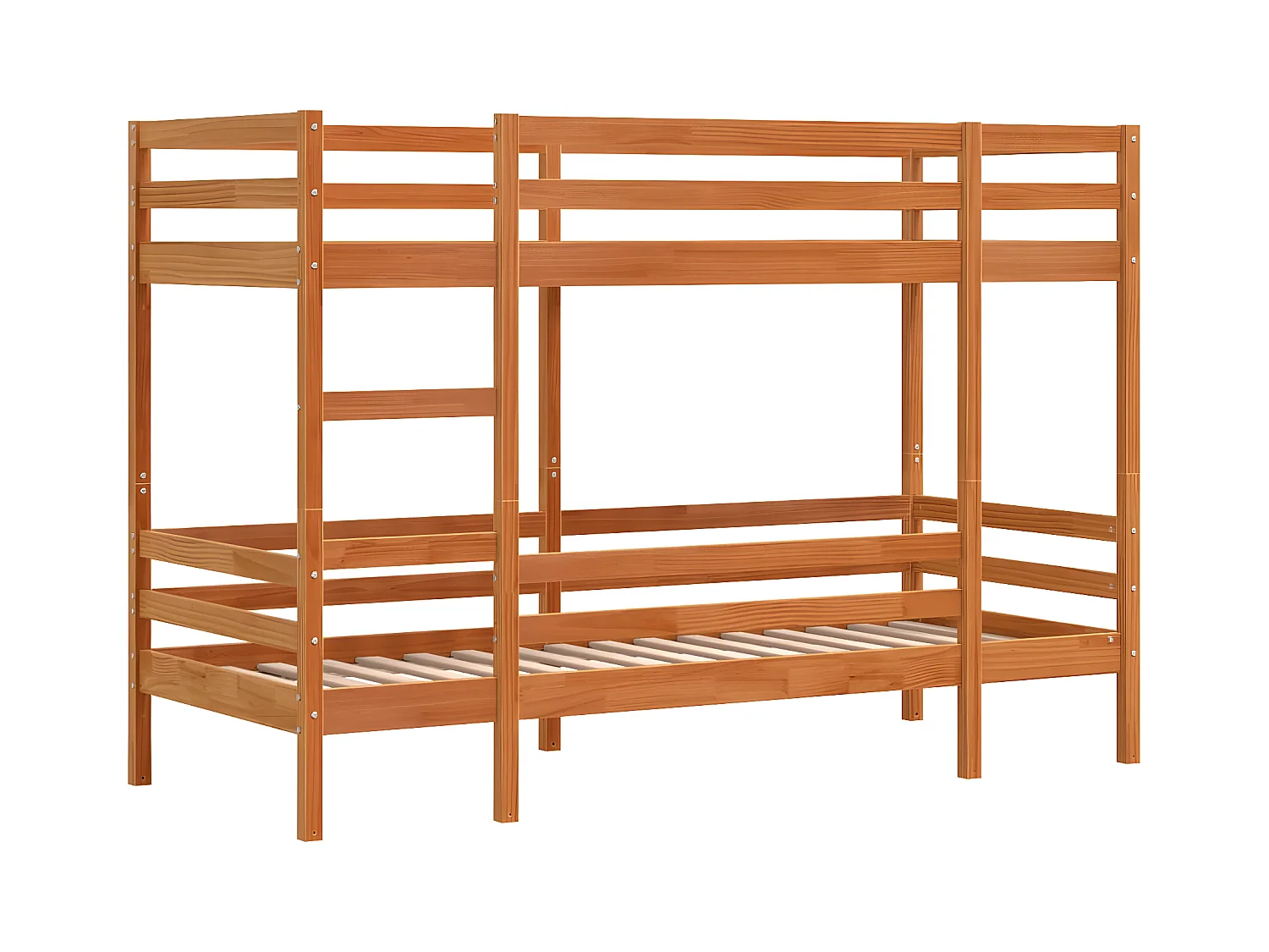 Lit superposé cire marron 75x190 cm bois de pin massif