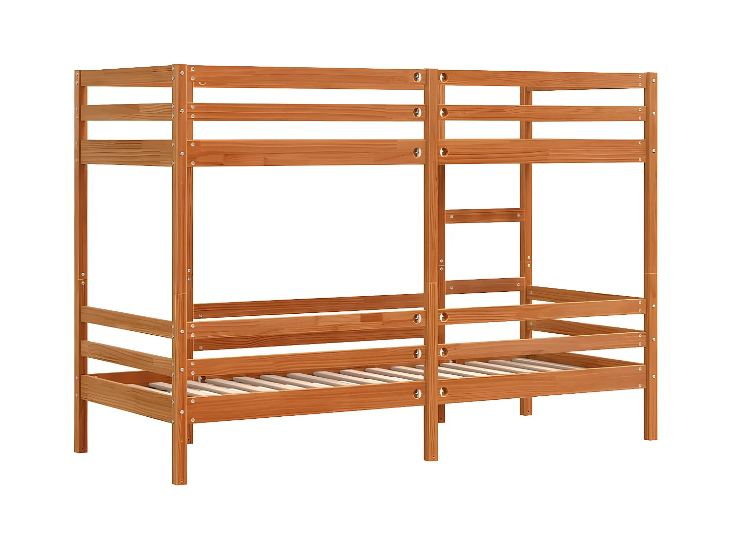 Lit superposé cire marron 75x190 cm bois de pin massif