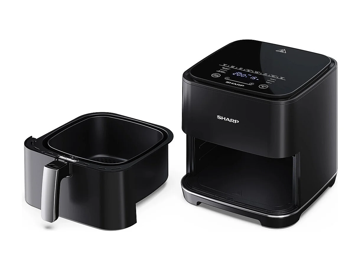 Friteuse sans huile SHARP - Airfryer 5,5L - 1650 W - 8 programmes - Noir