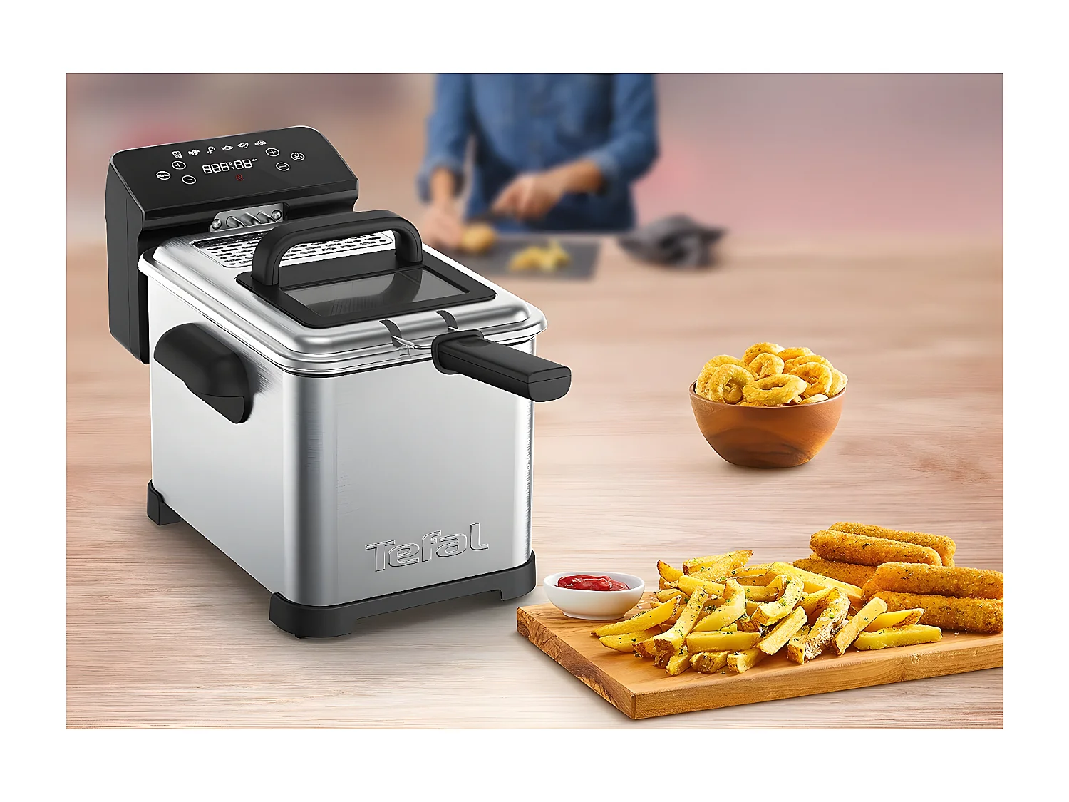 Tefal Friteuse 4l 2400w inox/noir - fr507d10