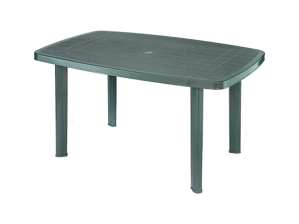 Gartentisch in Grün aus PVC – Maße 140x90 cm