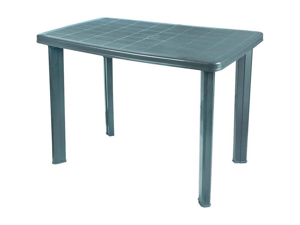 Table d'extérieur coloris vert en PVC – Dimensions 100x70 cm