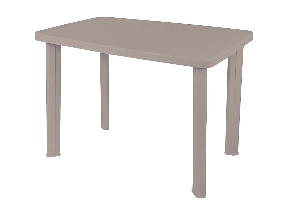 Table d'extérieur coloris taupe en PVC – Dimensions 100x70 cm