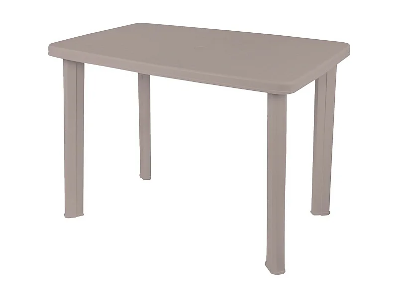Table d'extérieur coloris taupe en PVC – Dimensions 100x70 cm