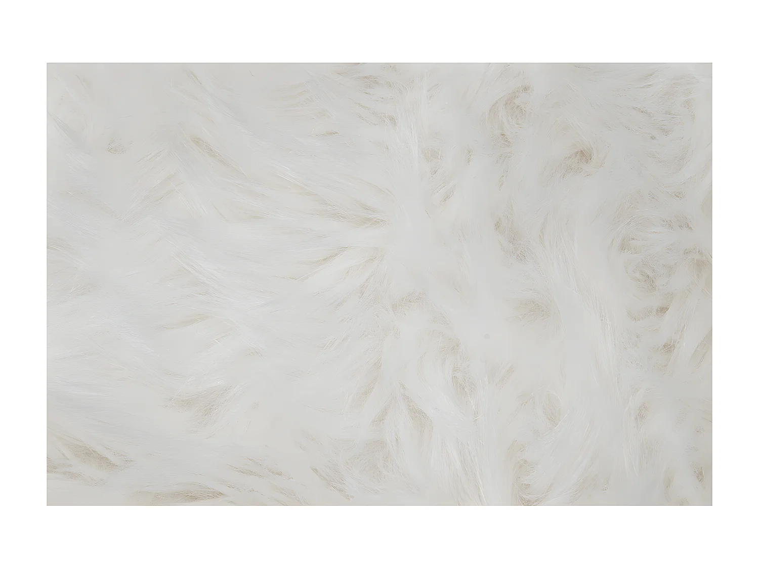 Alfombra de cama imitación pelaje blanco 60 x 90 cm MEGEVE