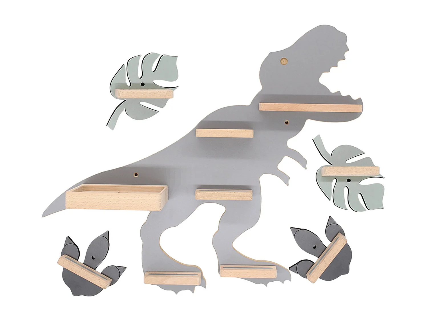 Wall Rack BOARTI Regal Gray H. 44 x W. 53 x D. 19 cm