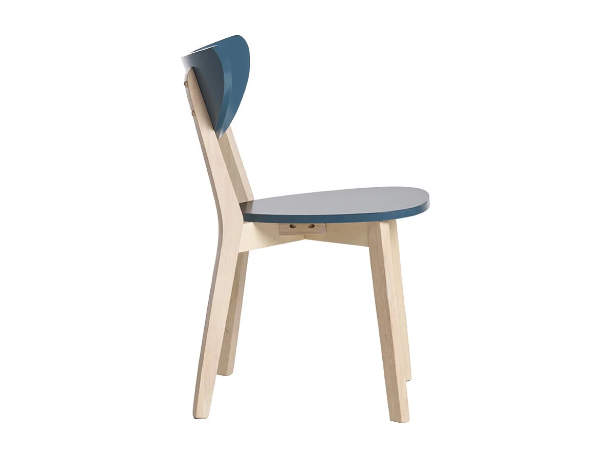 Chaises scandinaves bleu et bois clair (lot de 2) LEENA