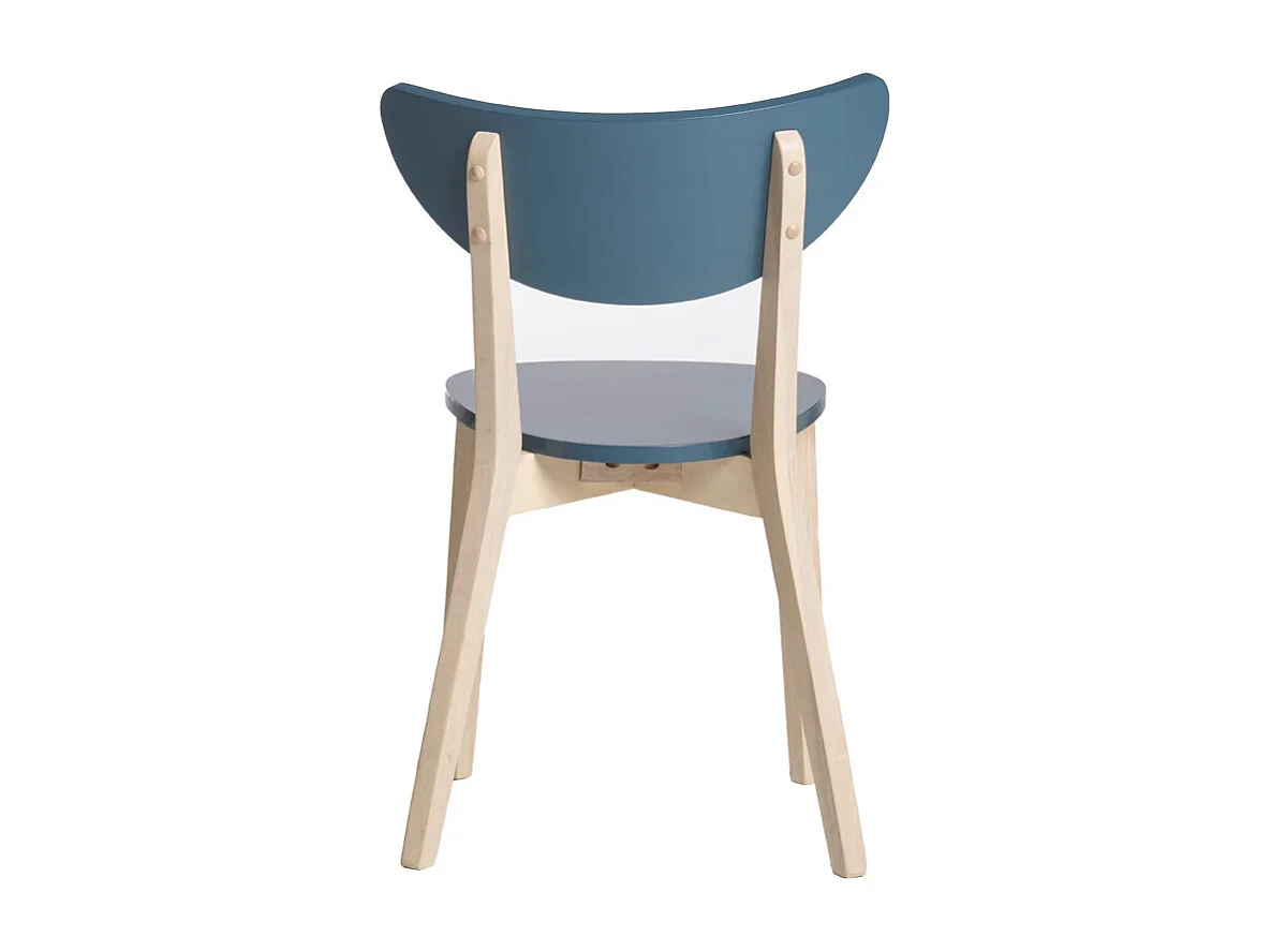Chaises scandinaves bleu et bois clair (lot de 2) LEENA