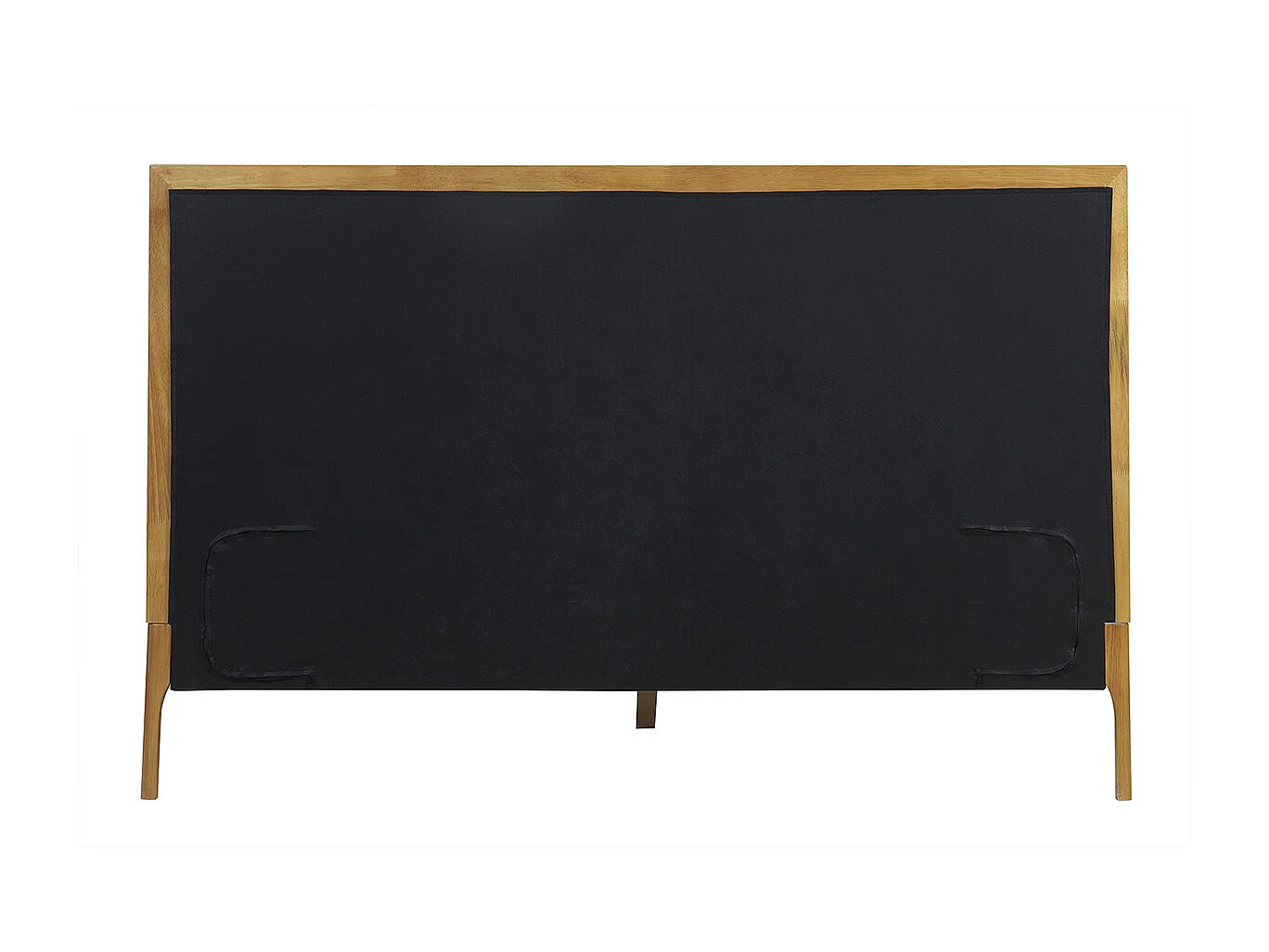 Cama de 2 plazas 160 x 200 cm de madera clara y tejido gris claro RONN