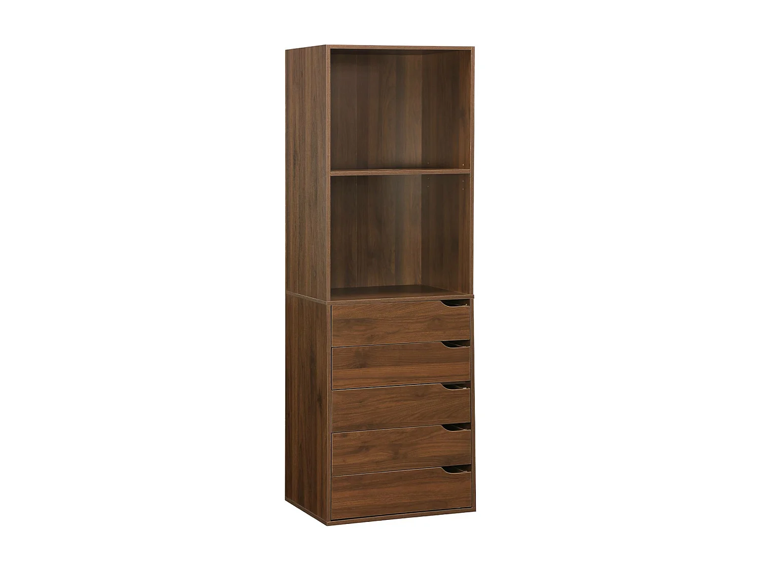 Kit dressing modulable avec 4 éléments. noyer. panneaux stratifiés