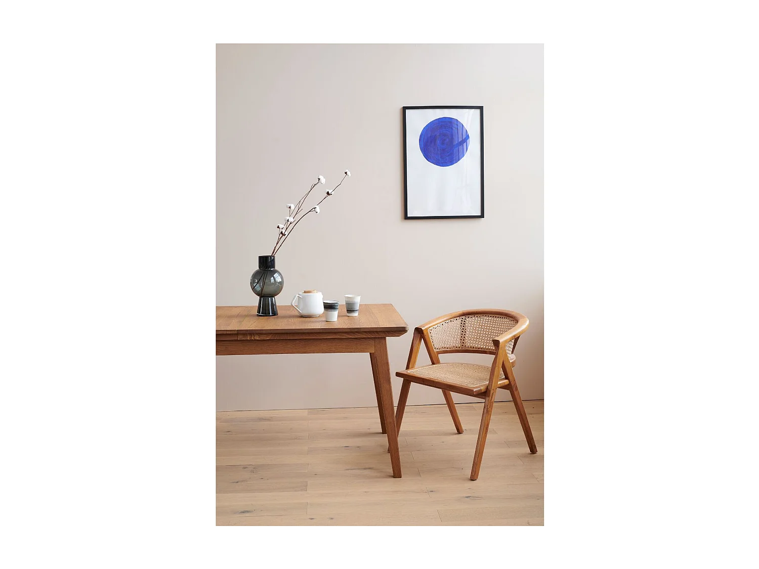 Table à manger extensible en bois massif bronze 6/12 places L160/240 - MALLET