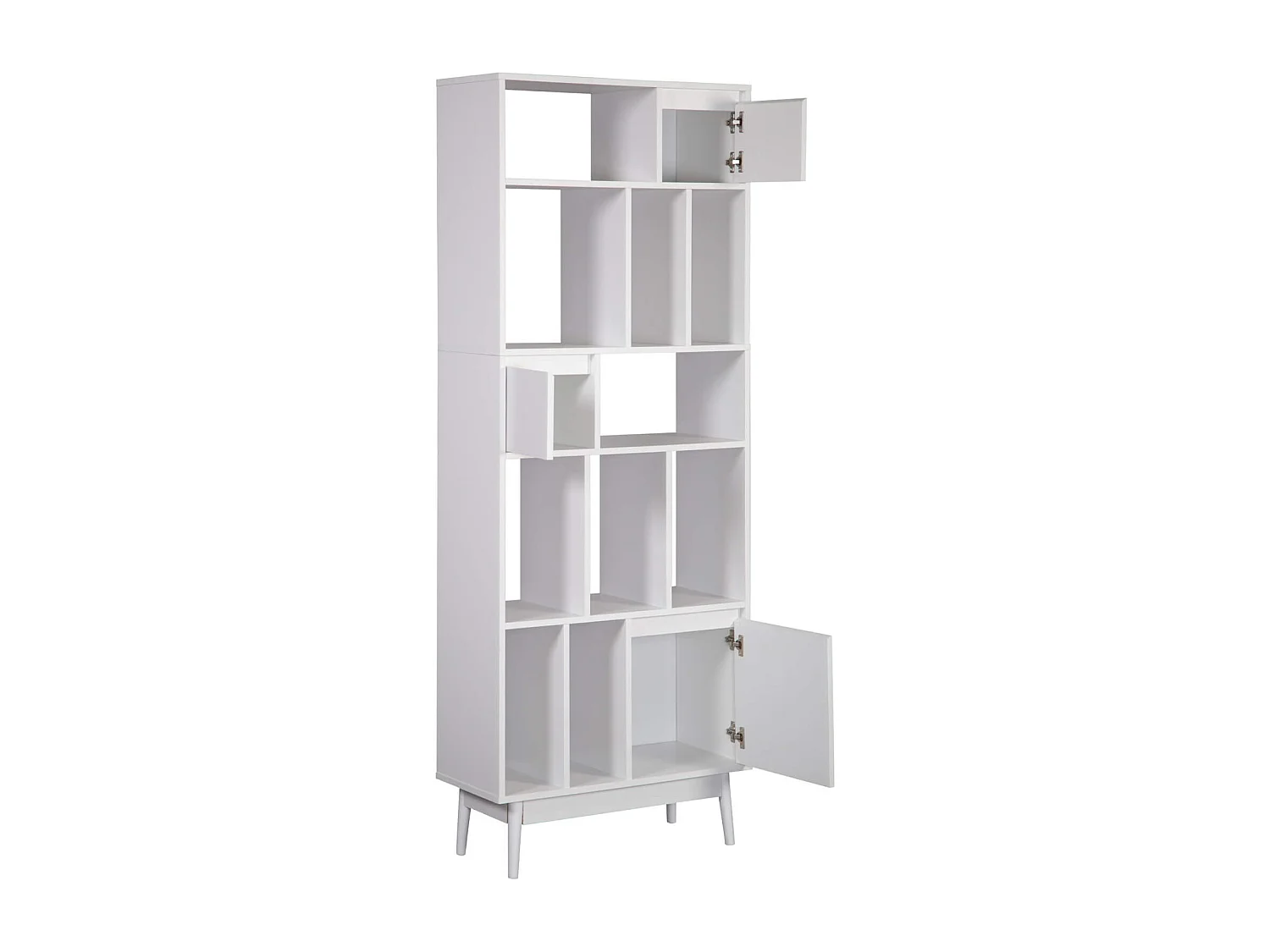 Bibliothèque Mawar 187x70x29,5 Aggloméré Bois Blanc Moderne