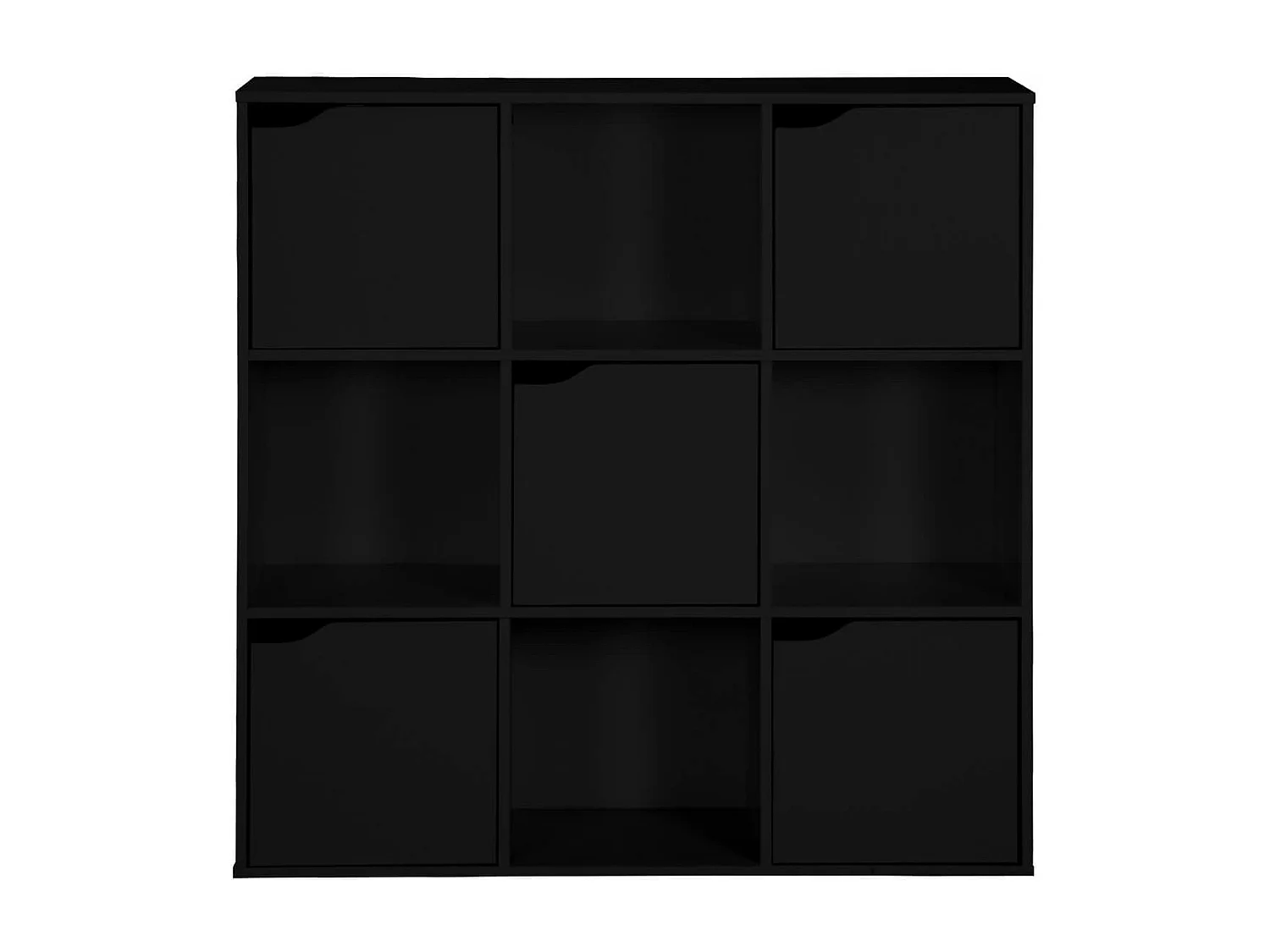 Estante Rebecca Mobili Kachnar 90x90x30 Aglomerado Preto Moderno