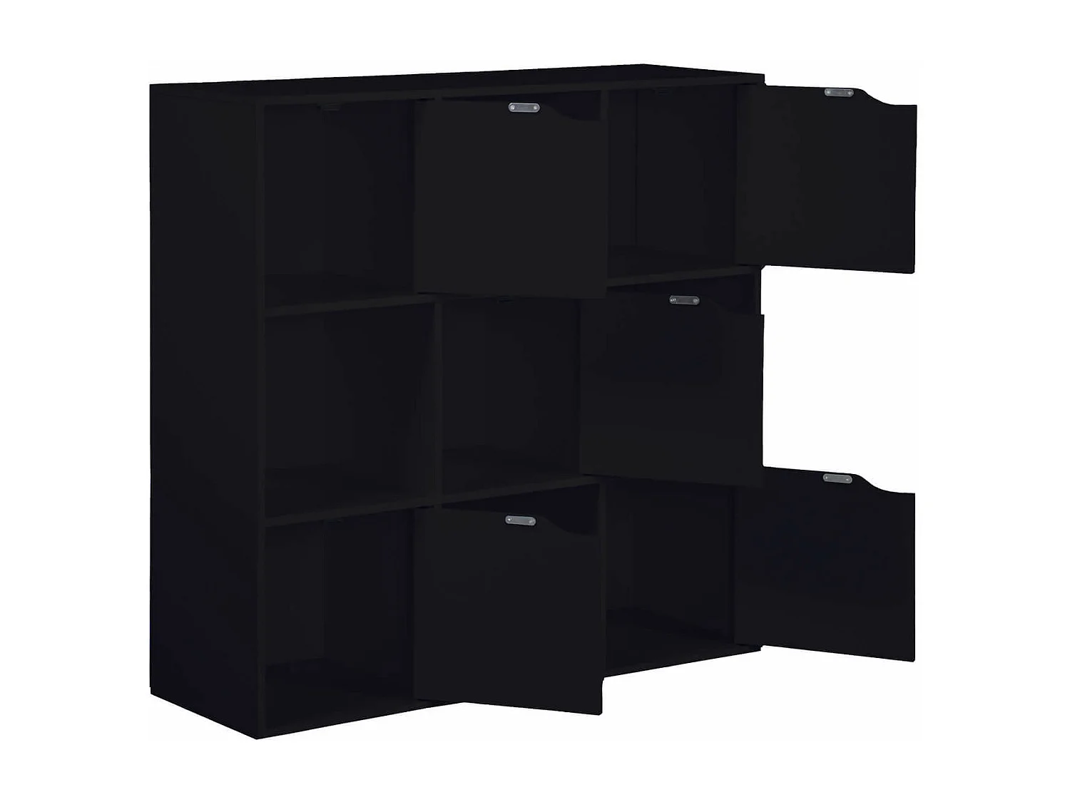 Estante Rebecca Mobili Kachnar 90x90x30 Aglomerado Preto Moderno