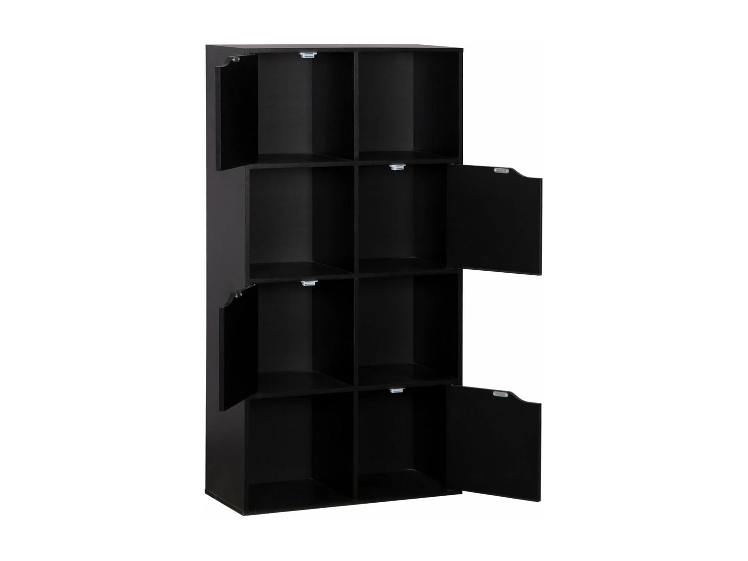 Bibliothèque Rofia 119x60x29 Aggloméré Noir Moderne