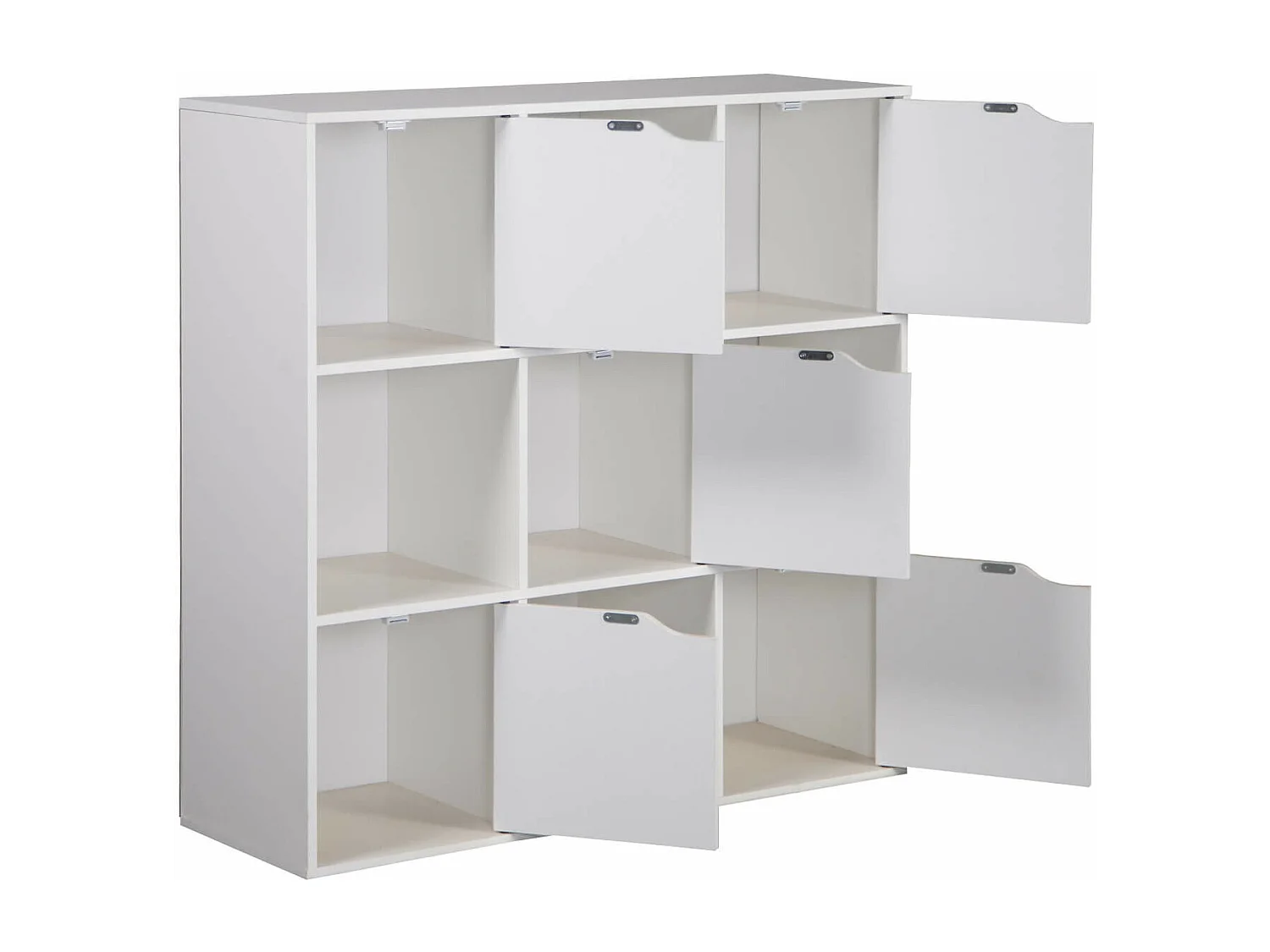 Libreria Rebecca Mobili Vesparia 90x90x30 Truciolato Bianco Moderno