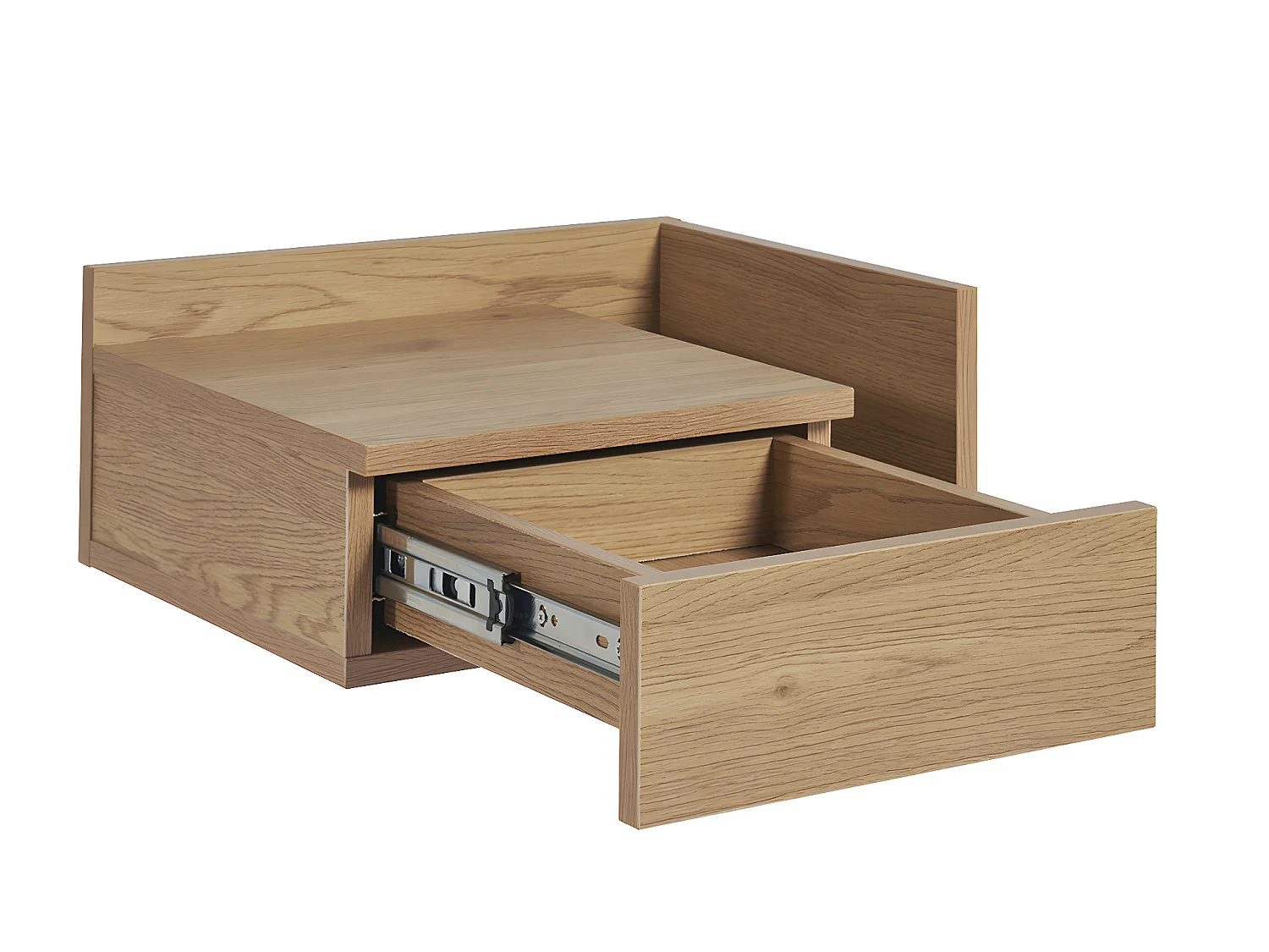 Comodini pensili finitura legno rovere chiaro con cassetto L40 cm (set di 2) NASTY