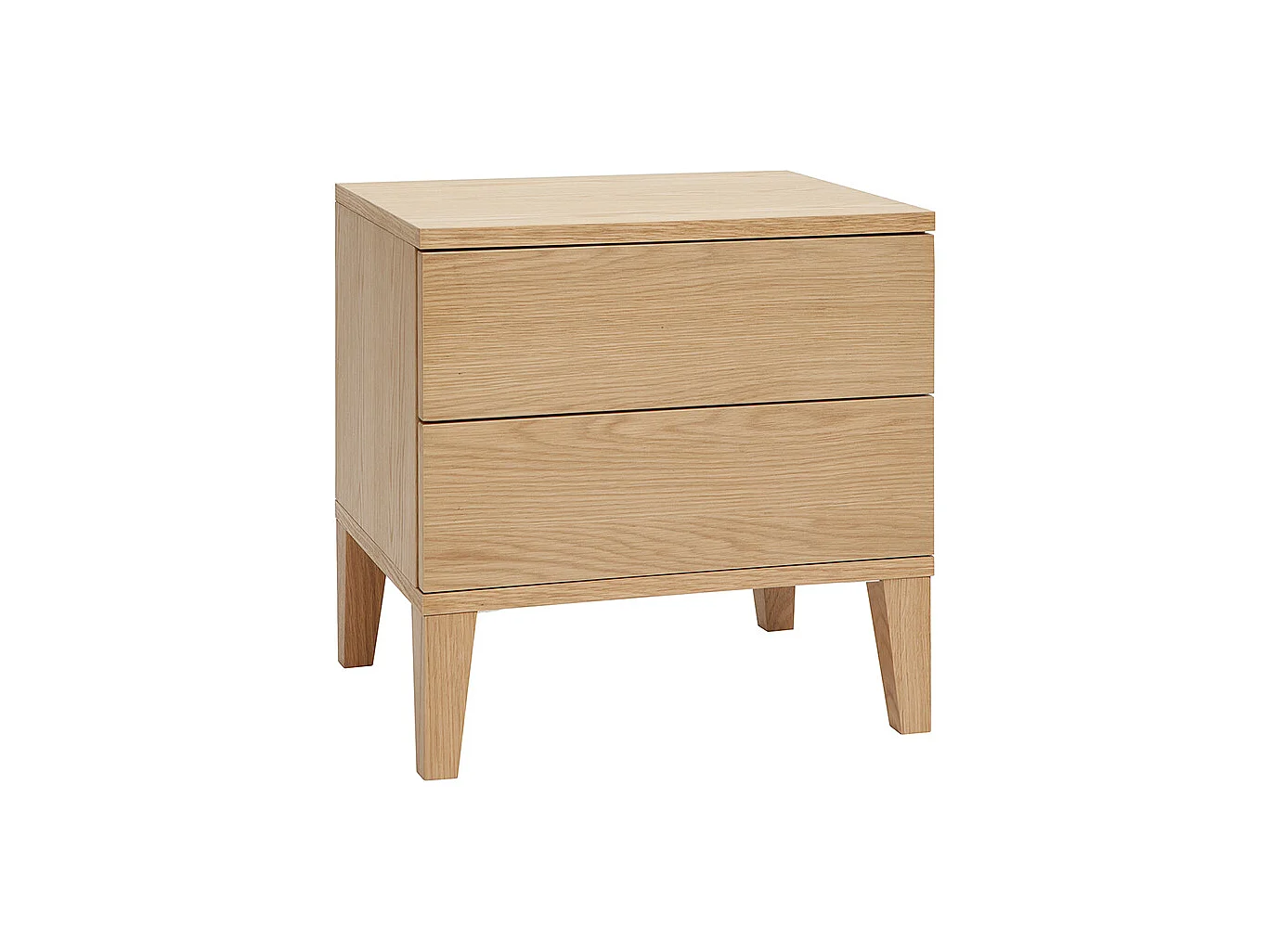 Tables de chevet avec rangements 2 tiroirs scandinave bois clair chêne (lot de 2) FREDDY